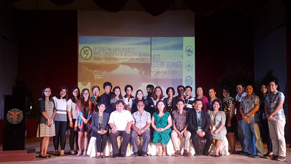The guests of honor with UP Cebu Phil-LiDAR Project Led by Dr. Sinogaya (seated,