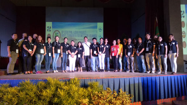 The UP Cebu Phil-LiDAR 1 Program led by Dr. Jonnifer Sinogaya (far left)